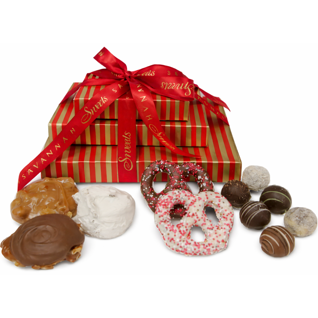 Valentine 3 Box Gift Tower - Savannah Sweets Southern Candy